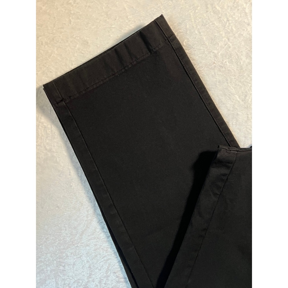 Any Body Women's Black Wide Leg Crop Capri Pant's Size Medium Tall Cotton Rayon - Picture 6 of 8